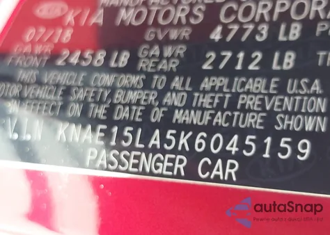 2019 Kia Stinger from USA, damaged, VIN KNAE15LA5K6045159